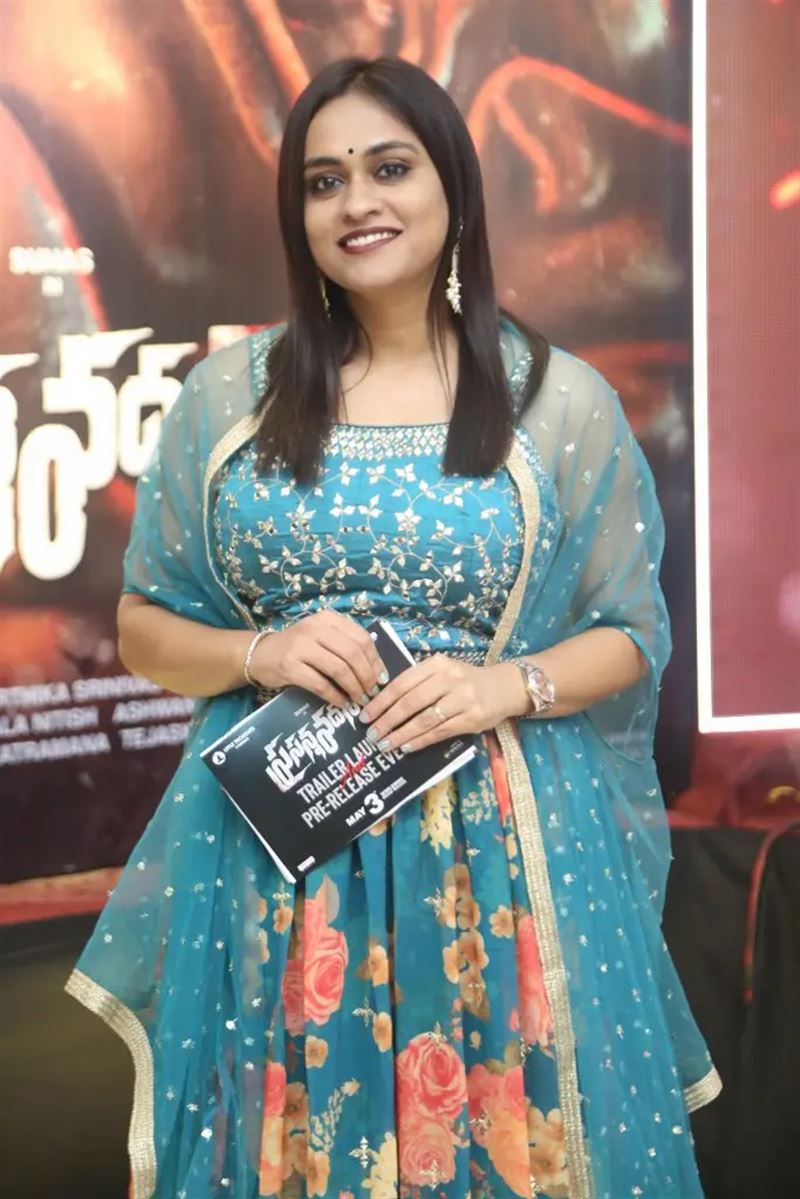 Telugu Tv Anchor Geetha Bhagath at Prasanna Vadanam Movie Release Event